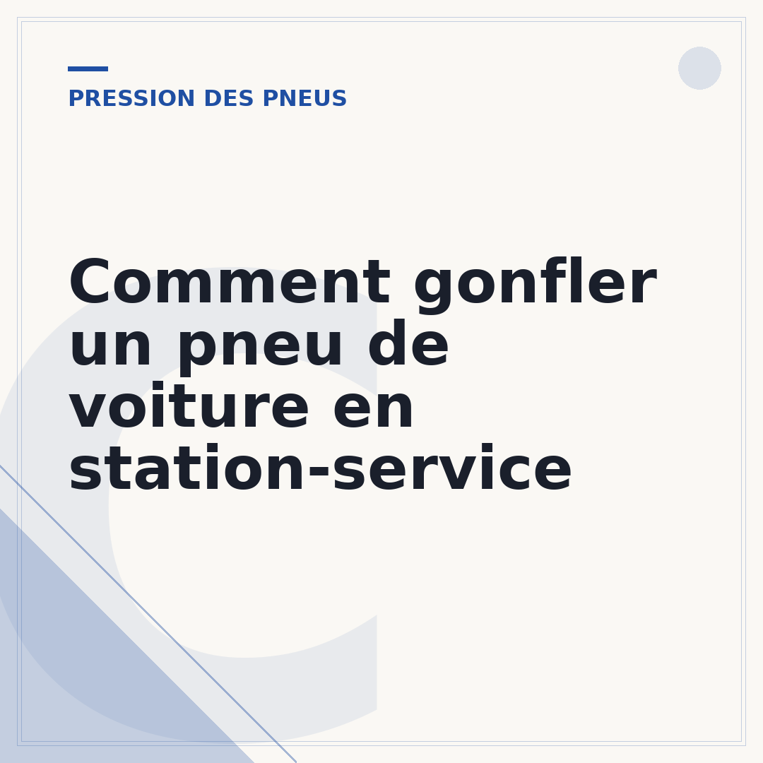 Comment gonfler un pneu de voiture en station-service