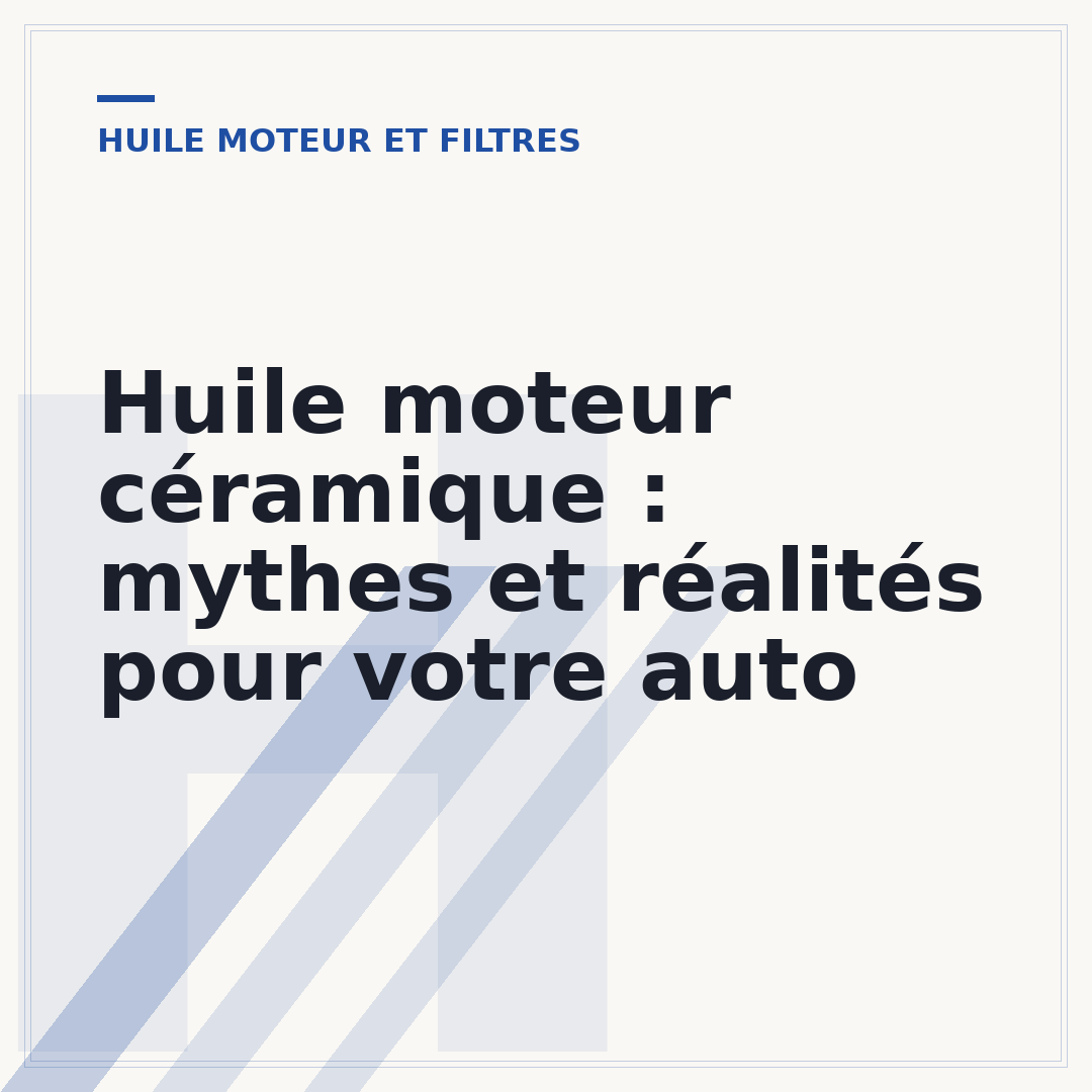 Huile moteur céramique : mythes et réalités pour votre auto