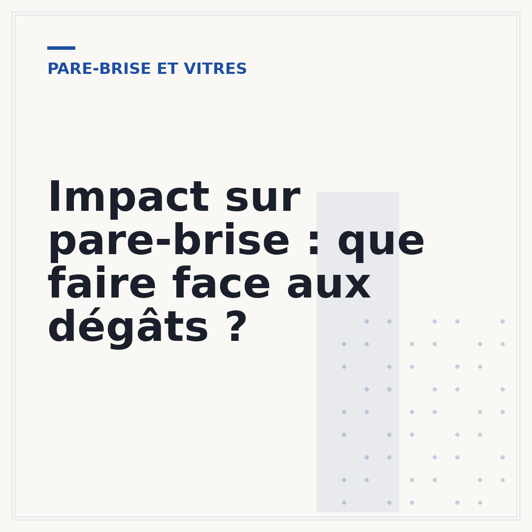 Impact sur pare-brise : que faire face aux dégâts ?