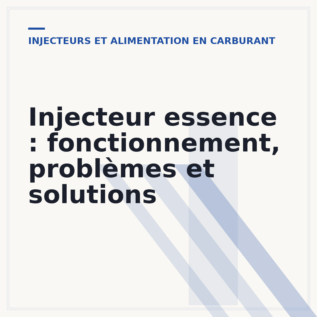 Injecteur essence : fonctionnement, problèmes et solutions