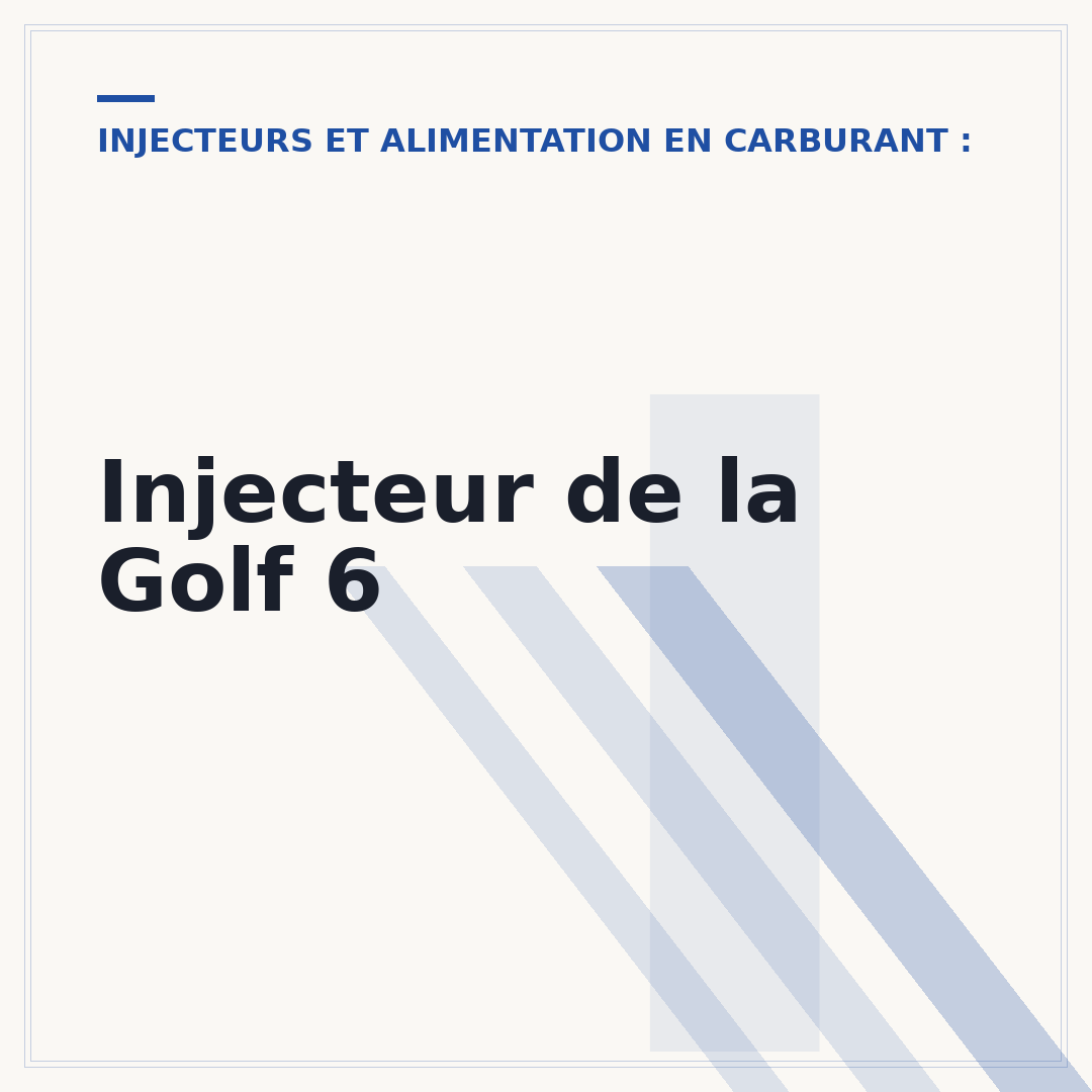 Injecteur de la Golf 6