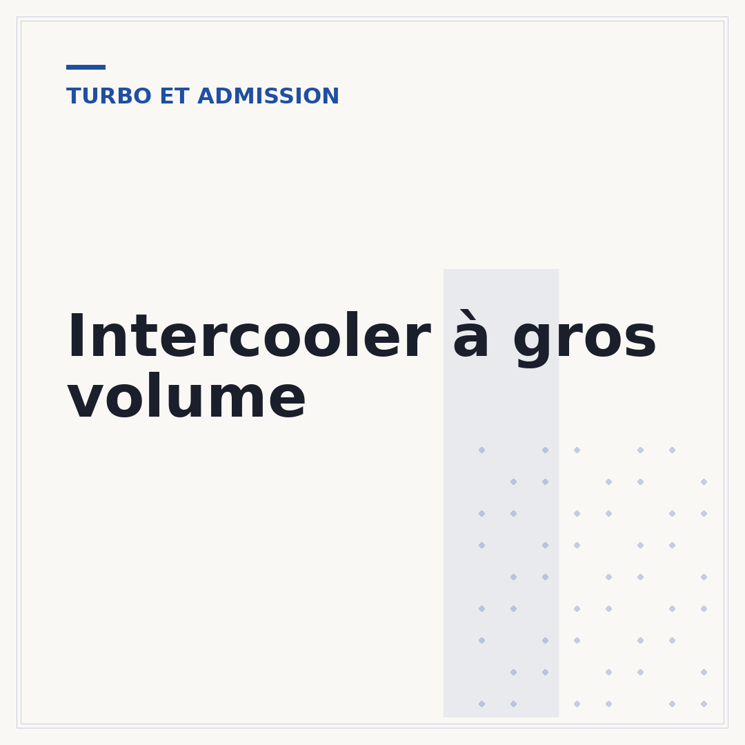 Intercooler à gros volume