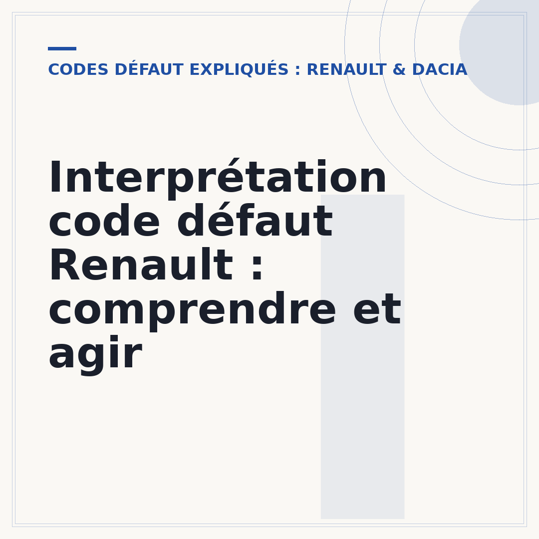 Interprétation code défaut Renault : comprendre et agir