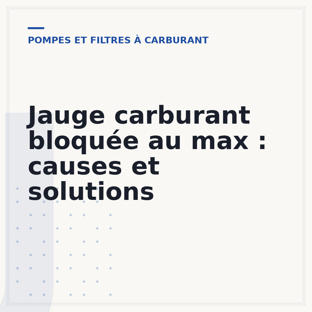Jauge carburant bloquée au max : causes et solutions