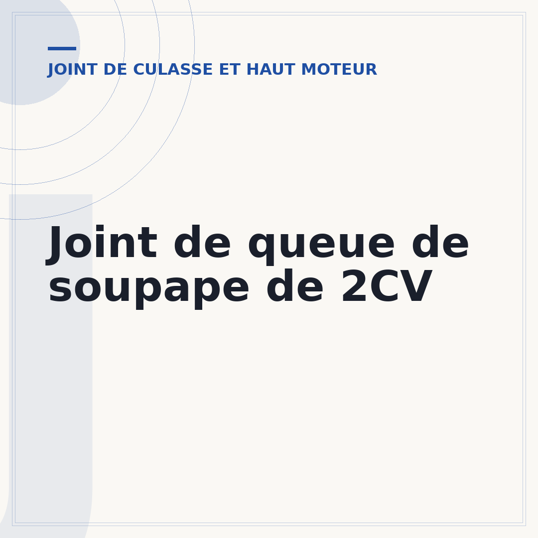 Joint de queue de soupape de 2CV