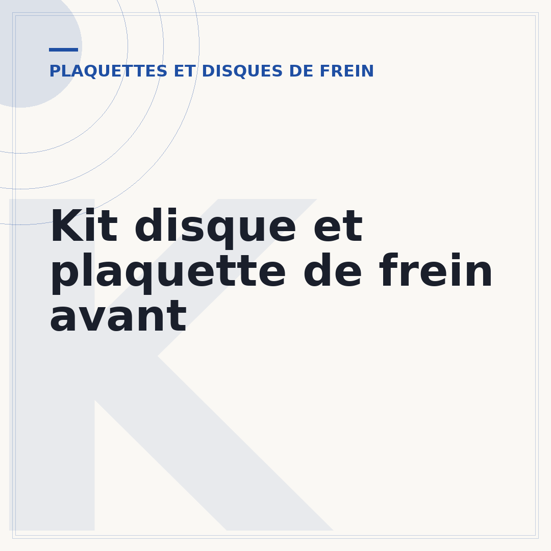 Kit disque et plaquette de frein avant