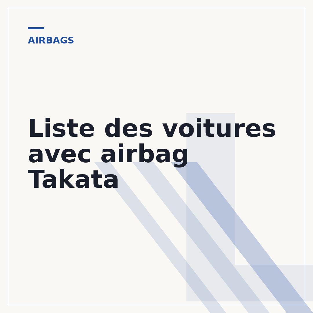 Liste des voitures avec airbag Takata