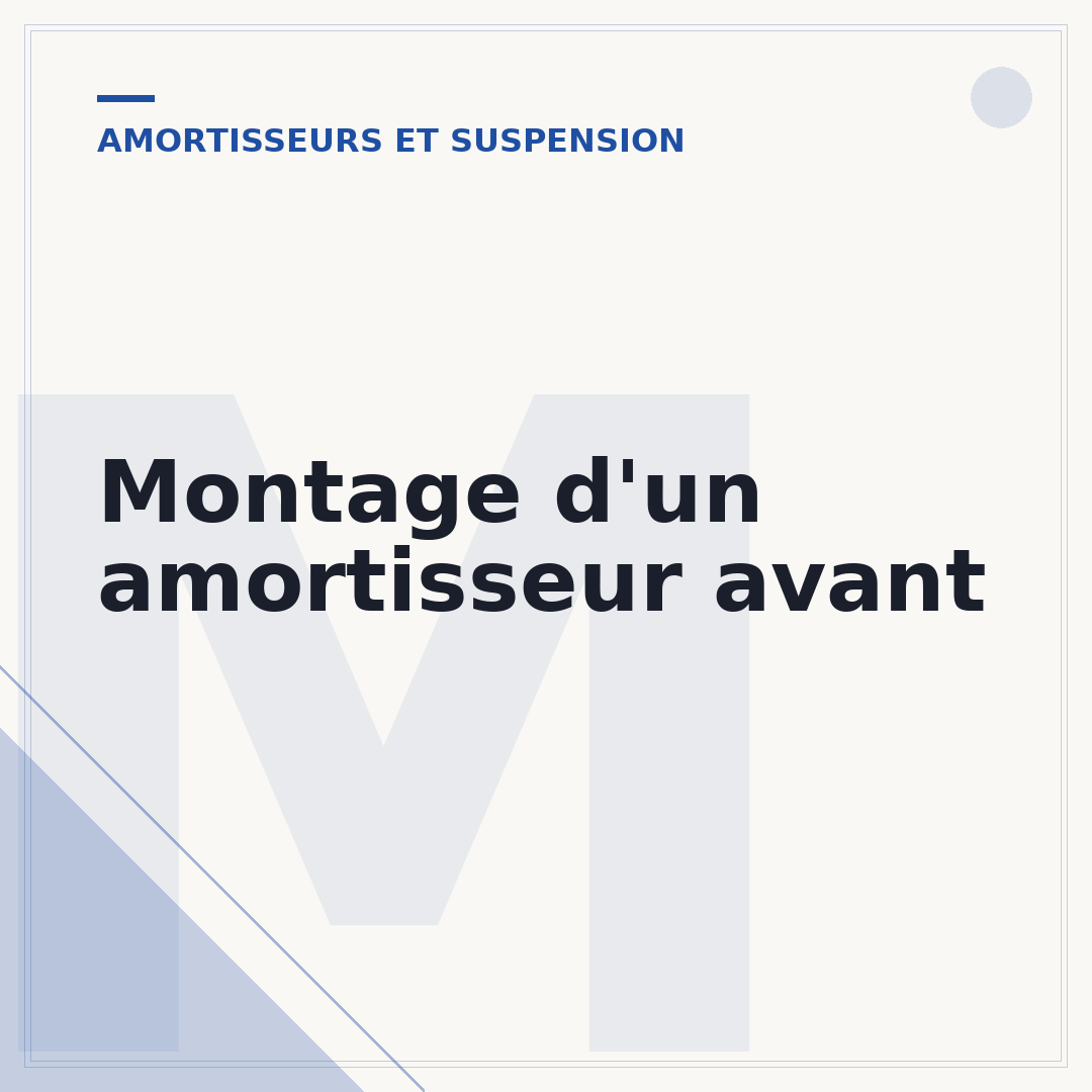 Montage d'un amortisseur avant