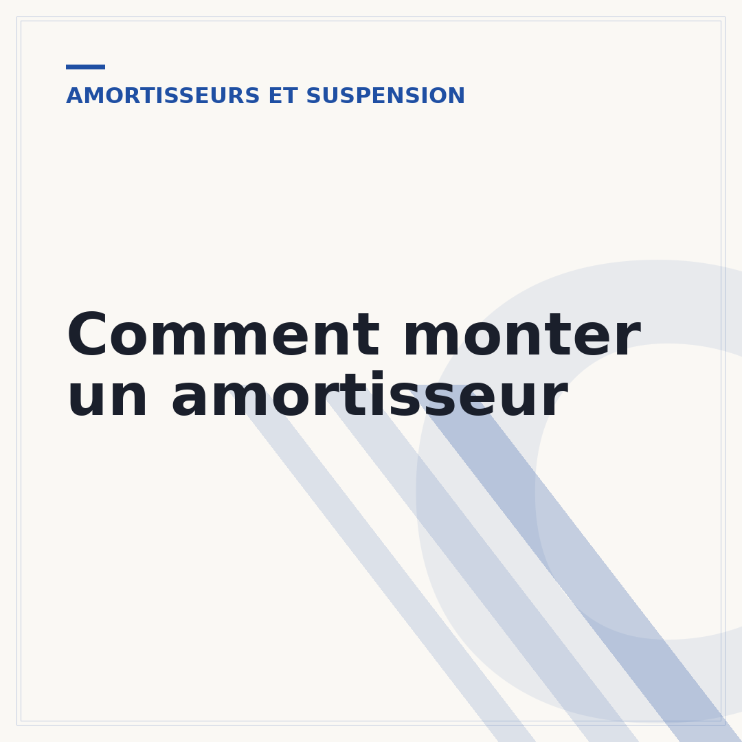 Comment monter un amortisseur