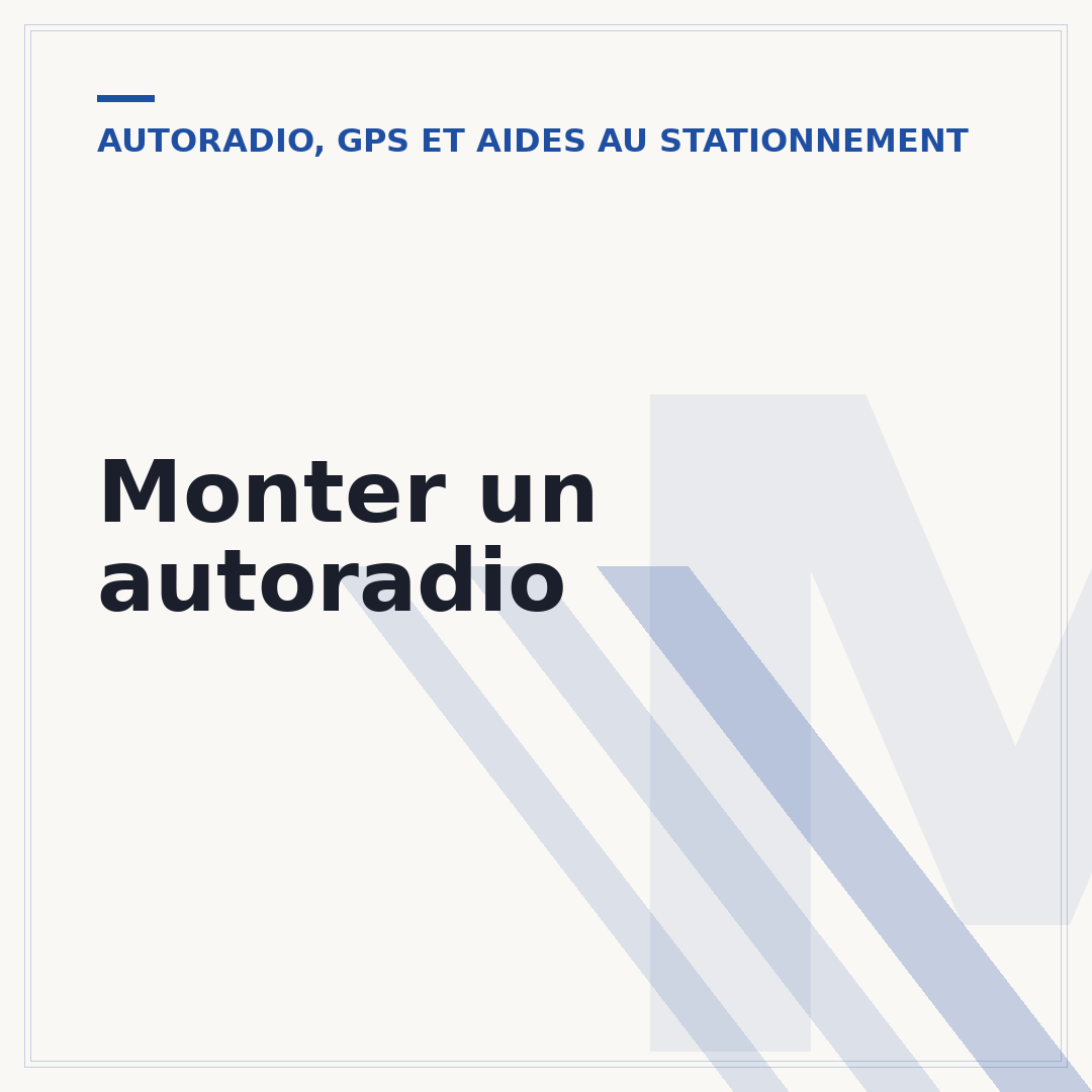 Monter un autoradio