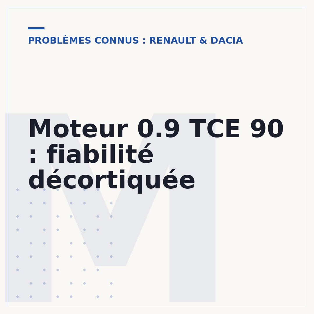Moteur 0.9 TCE 90 : fiabilité décortiquée