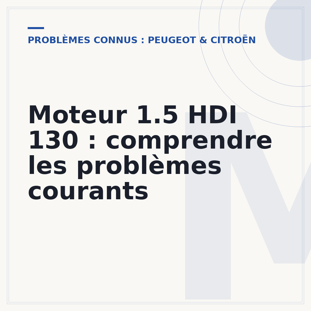 Moteur 1.5 HDI 130 : comprendre les problèmes courants