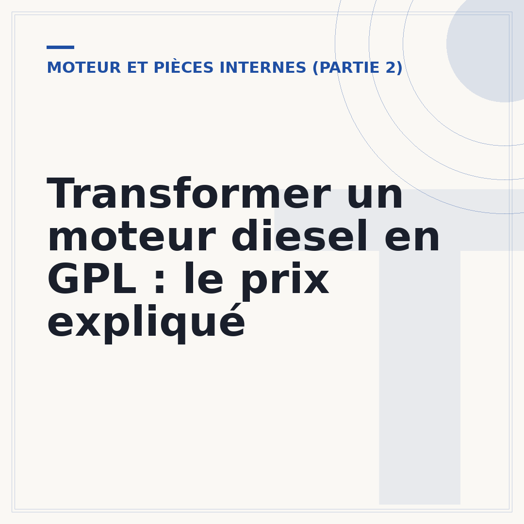 Transformer un moteur diesel en GPL : le prix expliqué
