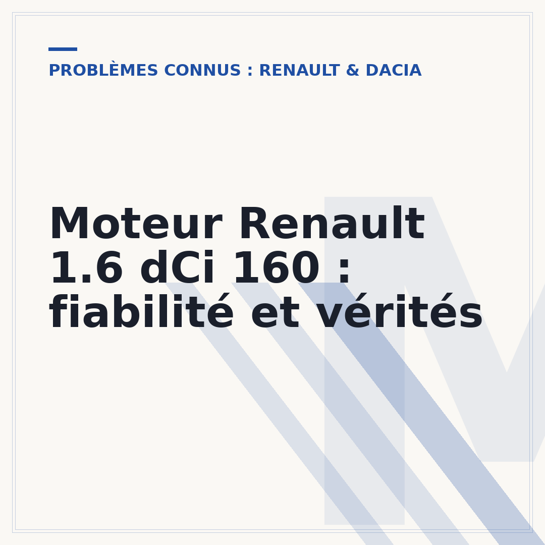 Moteur Renault 1.6 dCi 160 : fiabilité et vérités