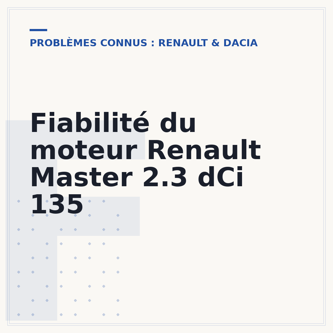 Fiabilité du moteur Renault Master 2.3 dCi 135
