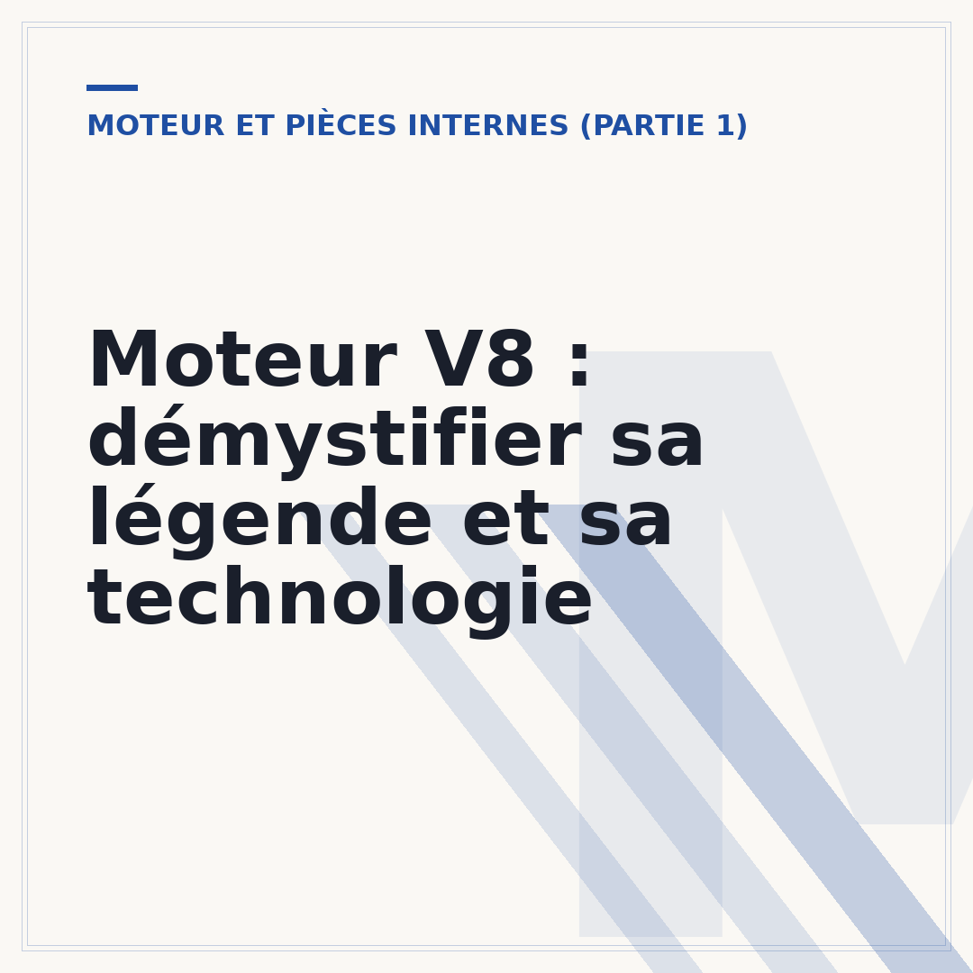 Moteur V8 : démystifier sa légende et sa technologie