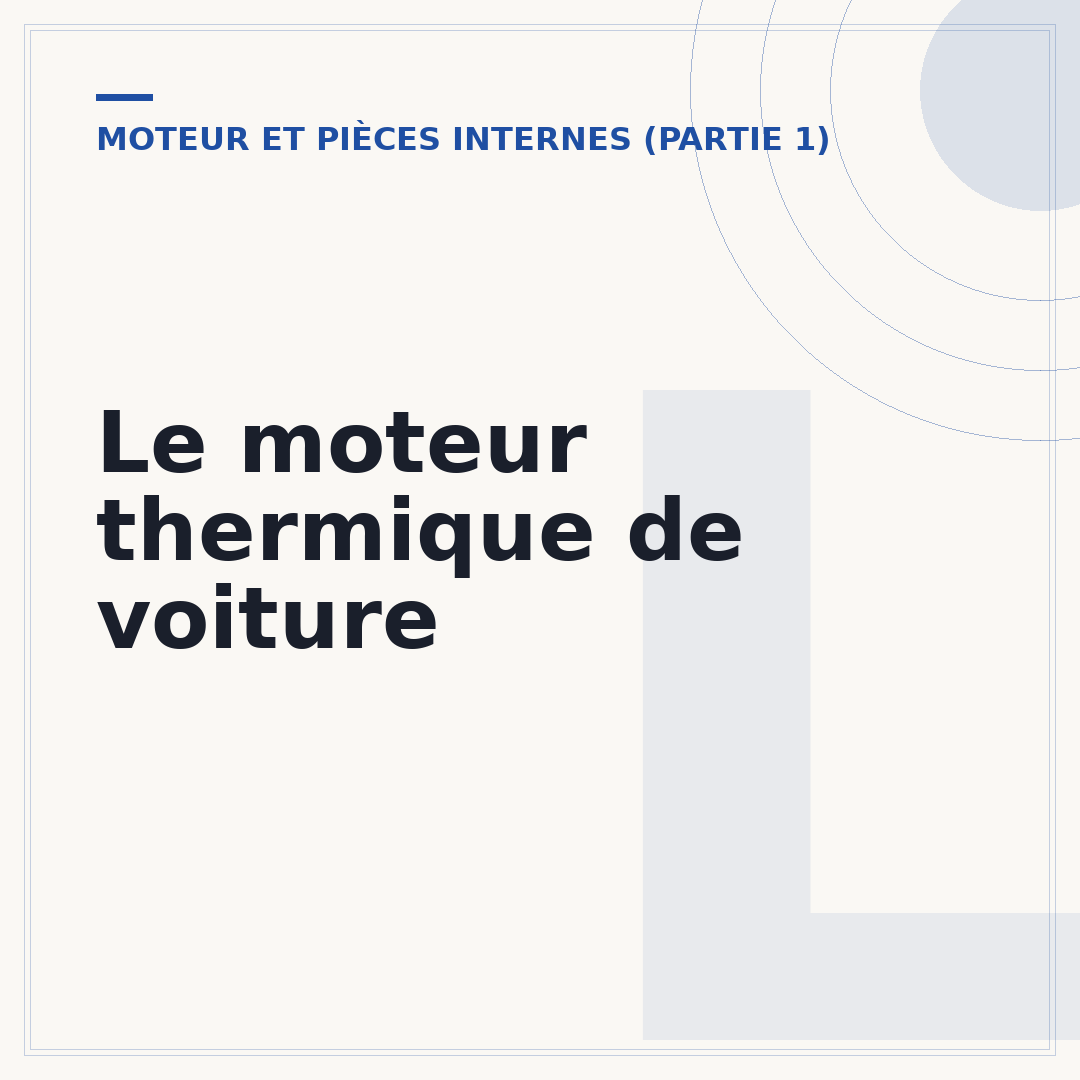 Le moteur thermique de voiture