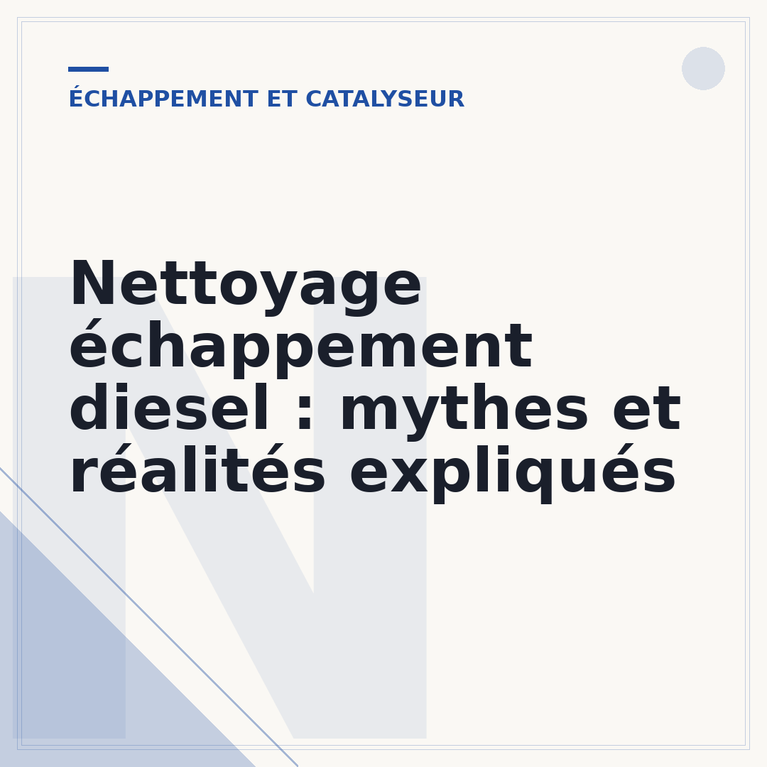 Nettoyage échappement diesel : mythes et réalités expliqués