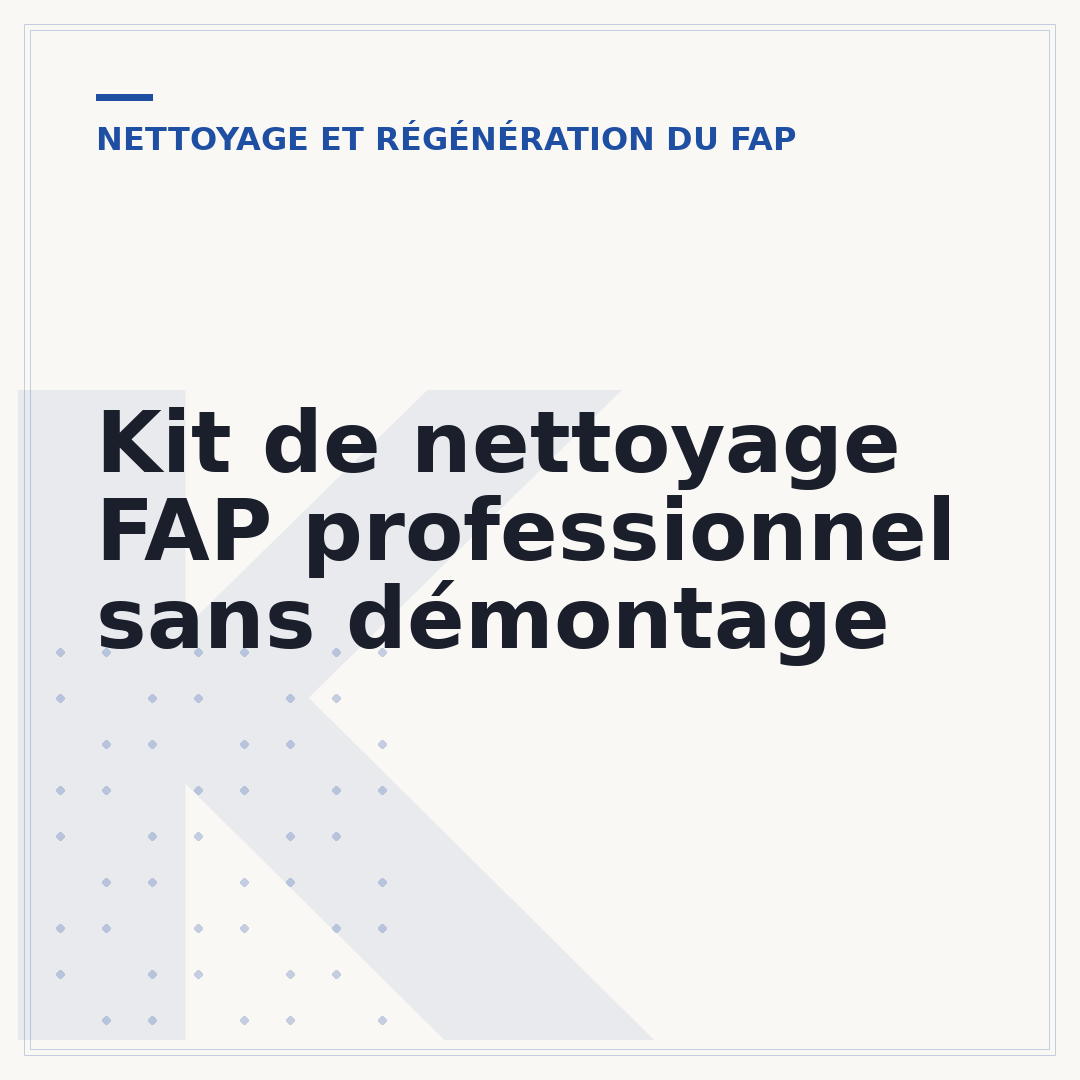 Kit de nettoyage FAP professionnel sans démontage
