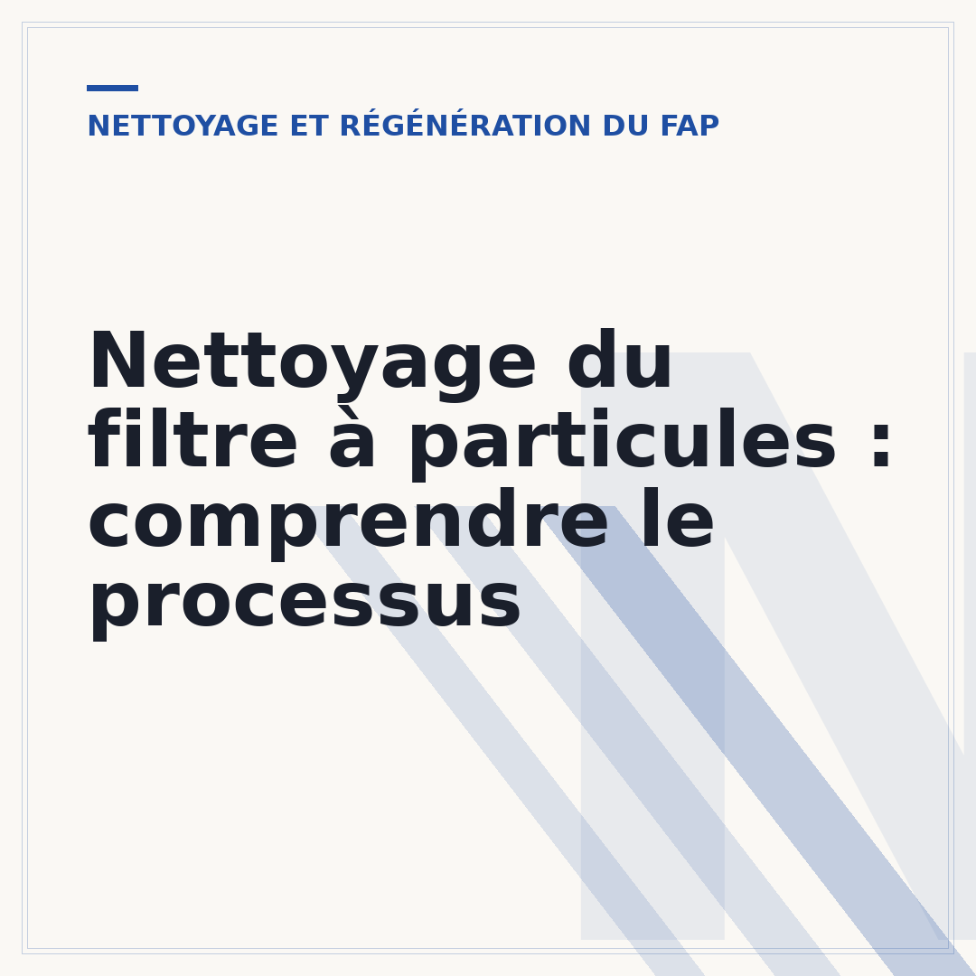 Nettoyage du filtre à particules : comprendre le processus