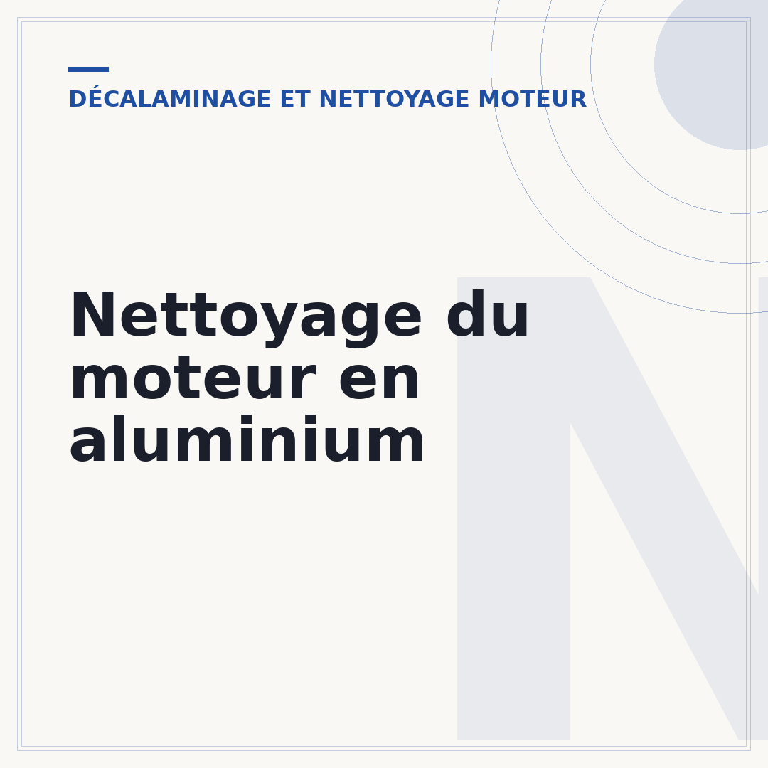 Nettoyage du moteur en aluminium