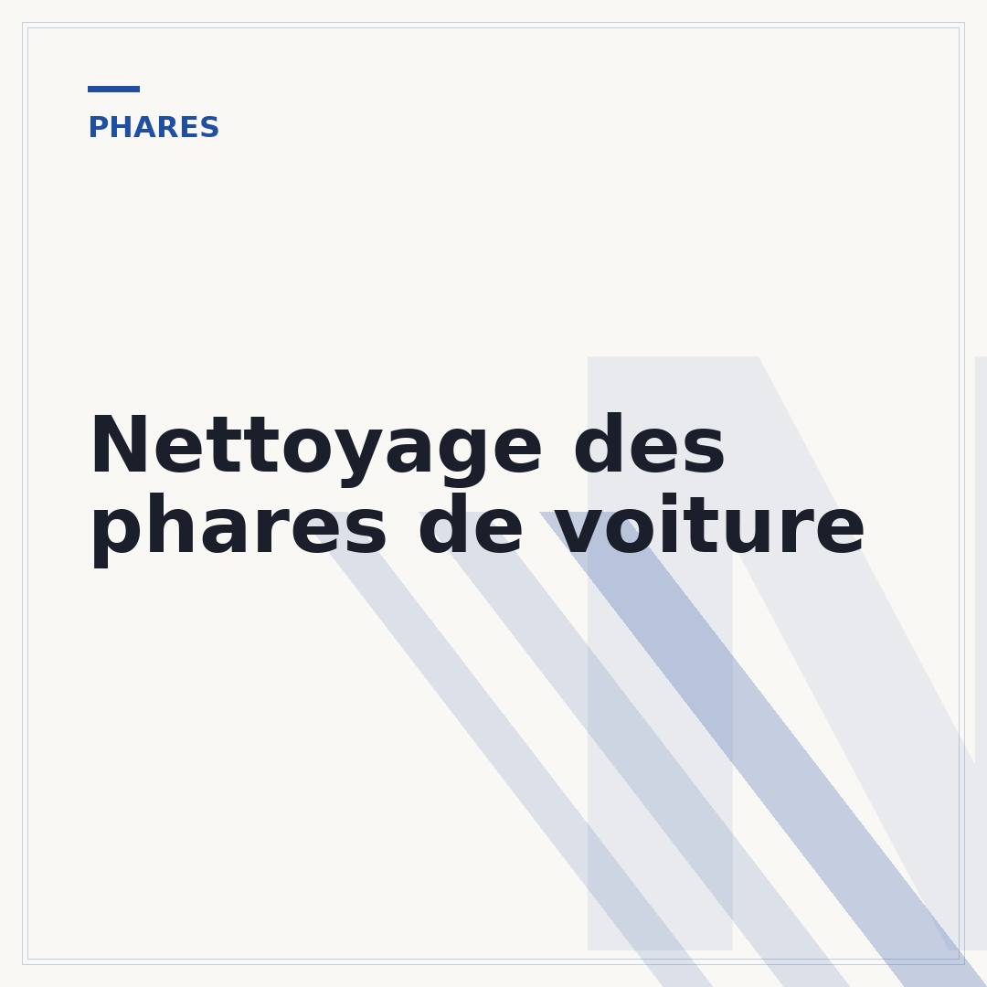 Nettoyage des phares de voiture