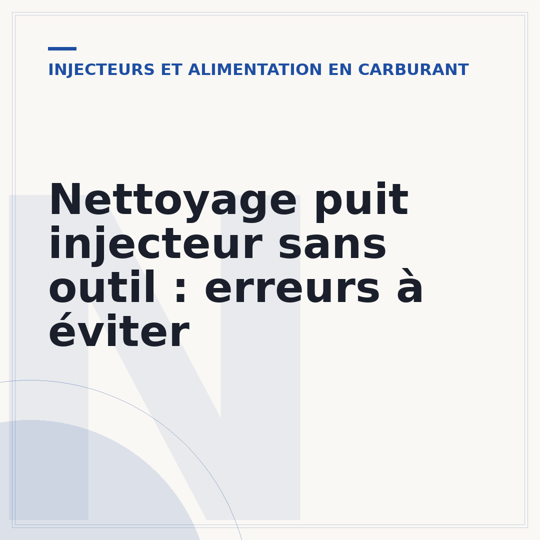 Nettoyage puit injecteur sans outil : erreurs à éviter