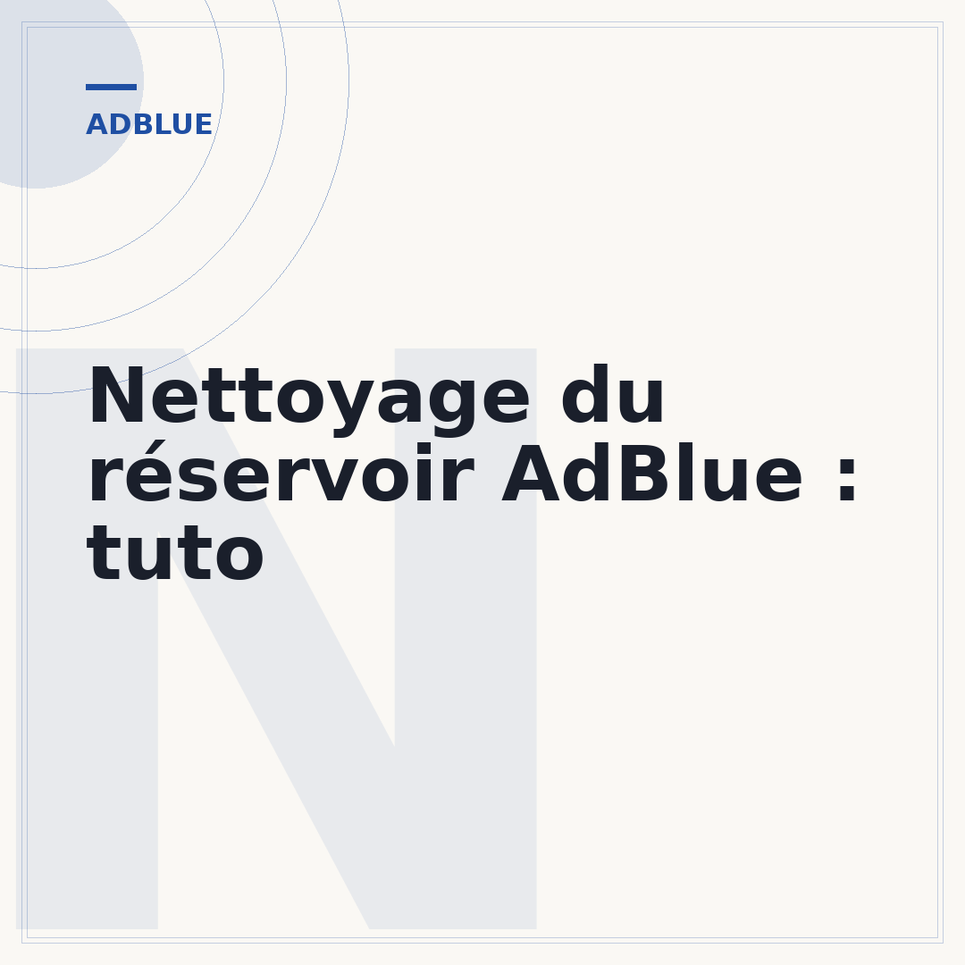 Nettoyage du réservoir AdBlue : tuto