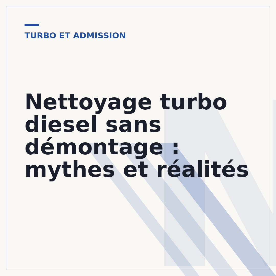 Nettoyage turbo diesel sans démontage : mythes et réalités