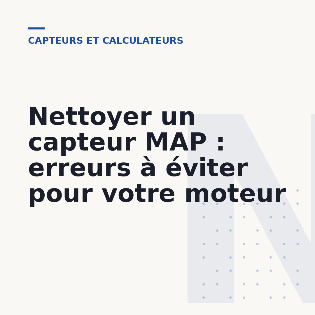 Nettoyer un capteur MAP : erreurs à éviter pour votre moteur