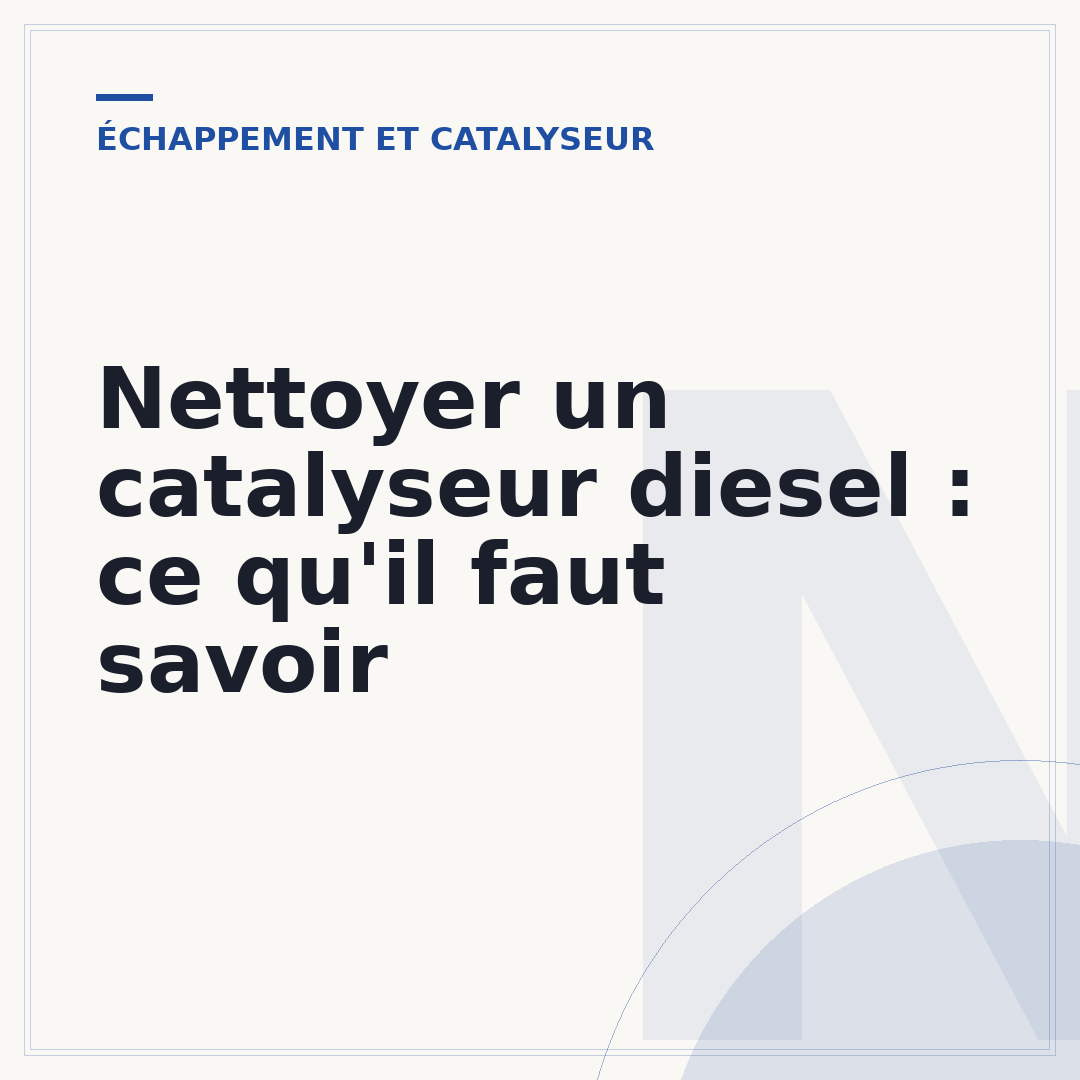Nettoyer un catalyseur diesel : ce qu'il faut savoir