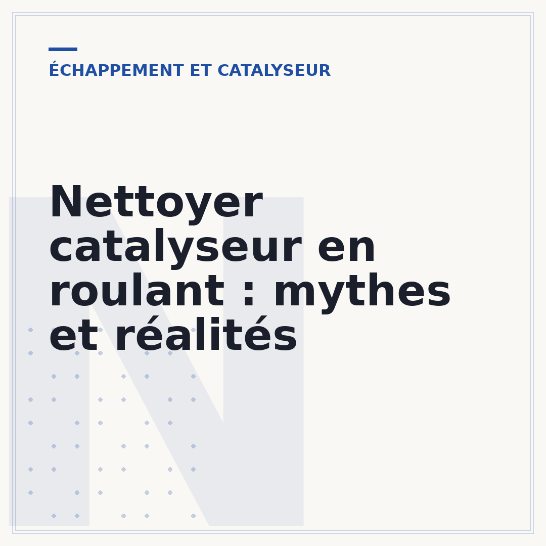 Nettoyer catalyseur en roulant : mythes et réalités