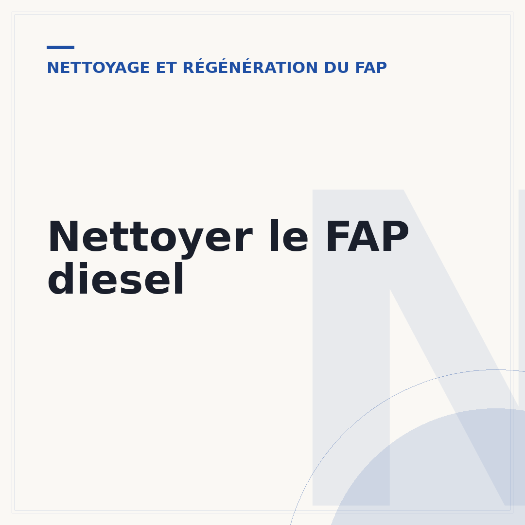Nettoyer le FAP diesel