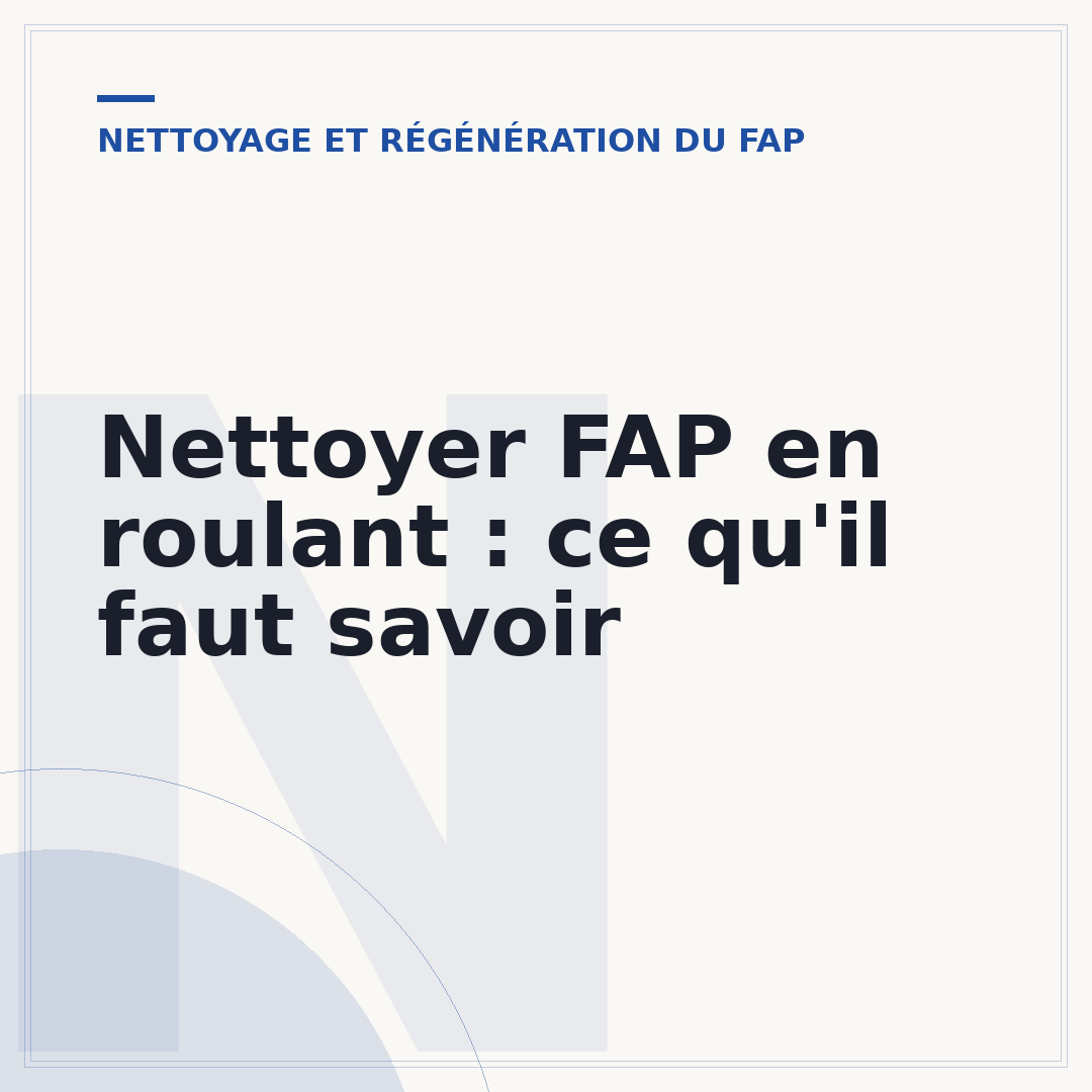 Nettoyer FAP en roulant : ce qu'il faut savoir