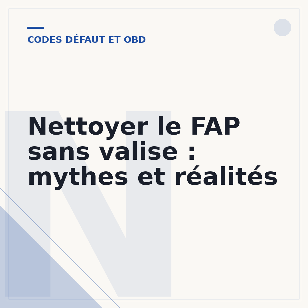 Nettoyer le FAP sans valise : mythes et réalités