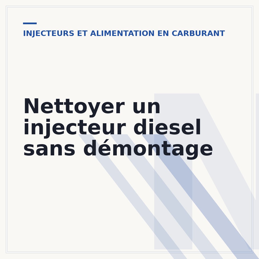 Nettoyer un injecteur diesel sans démontage