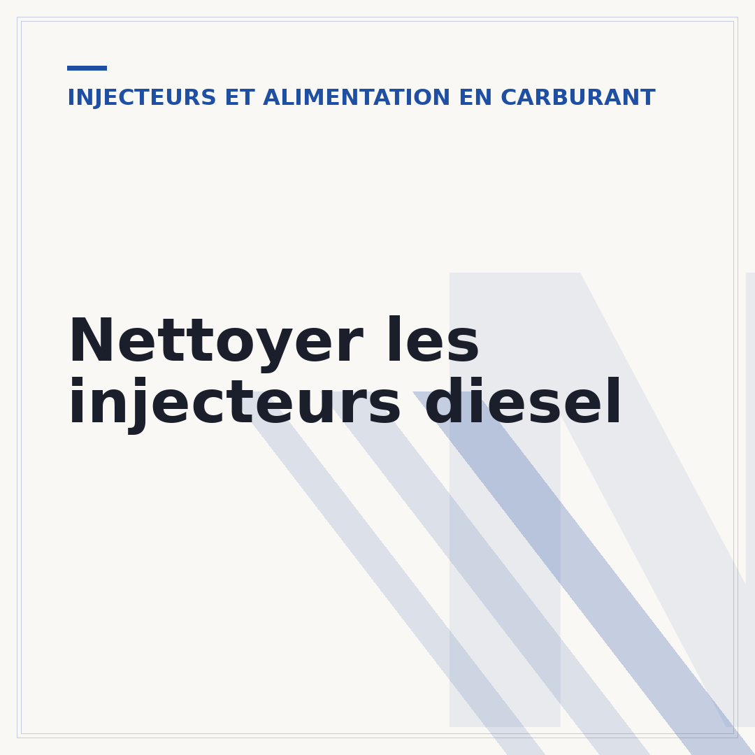 Nettoyer les injecteurs diesel