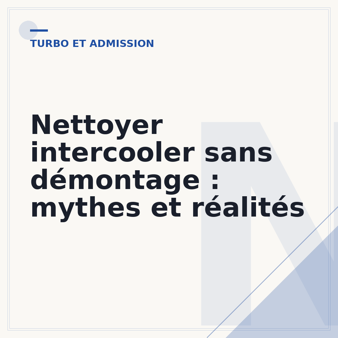Nettoyer intercooler sans démontage : mythes et réalités