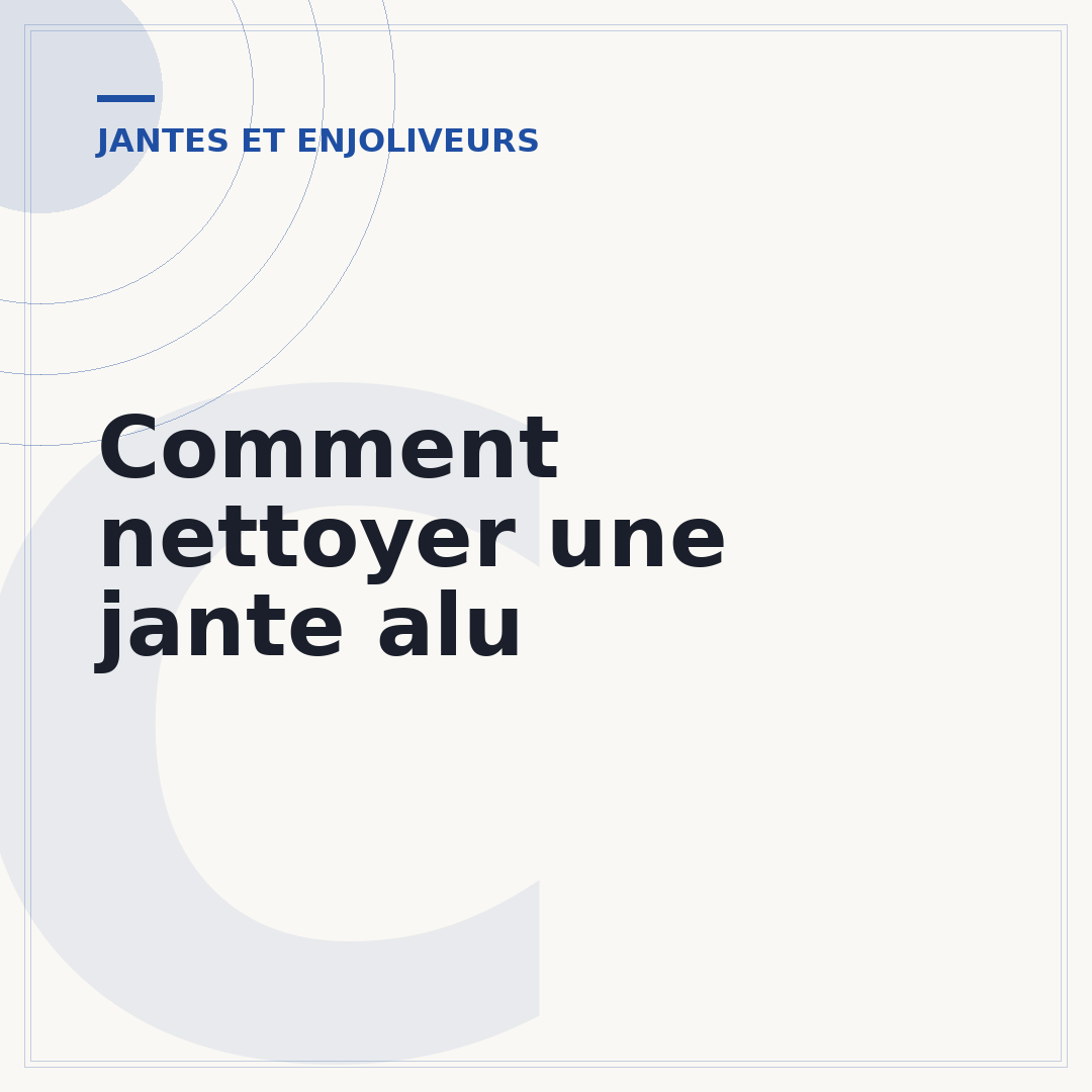 Comment nettoyer une jante alu