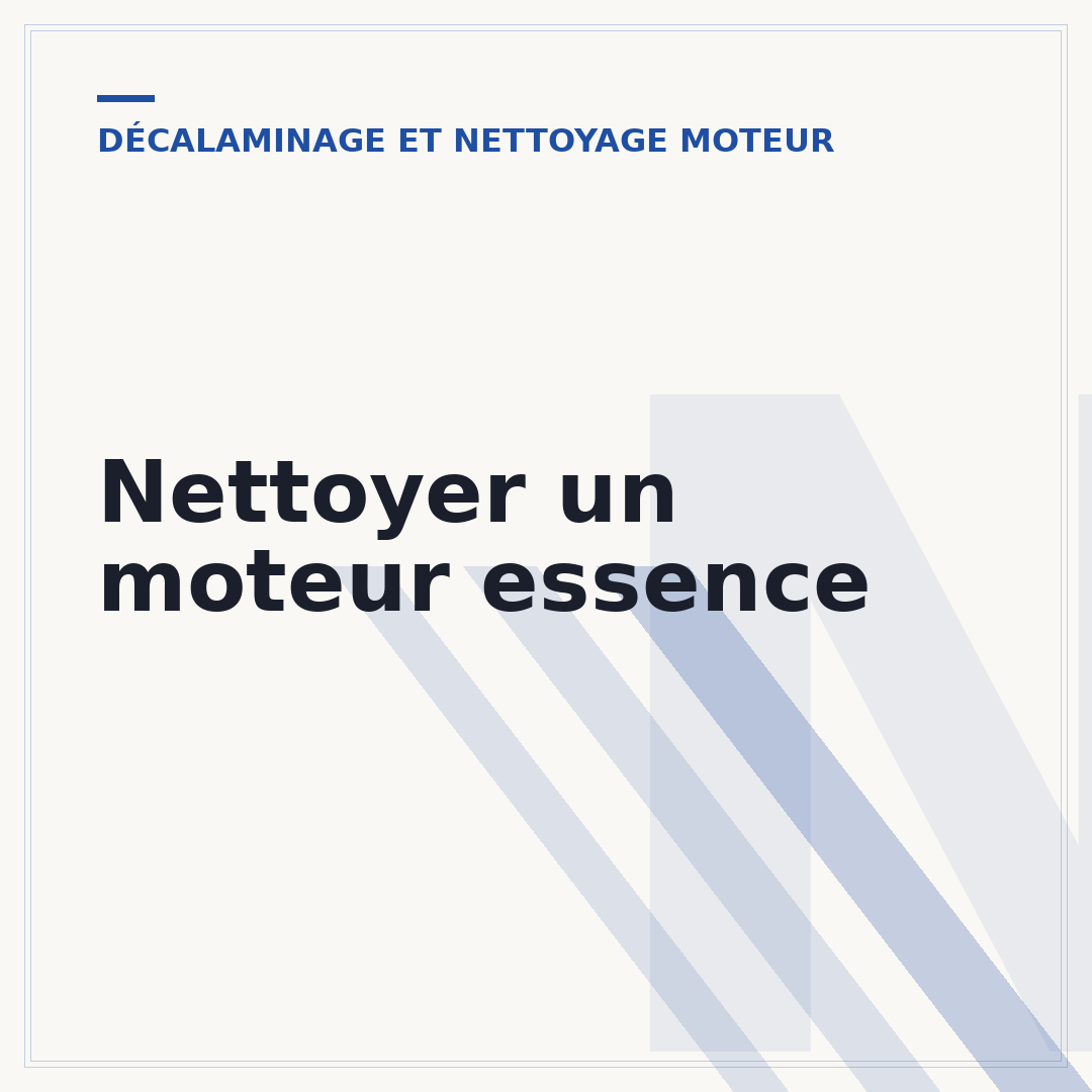 Nettoyer un moteur essence