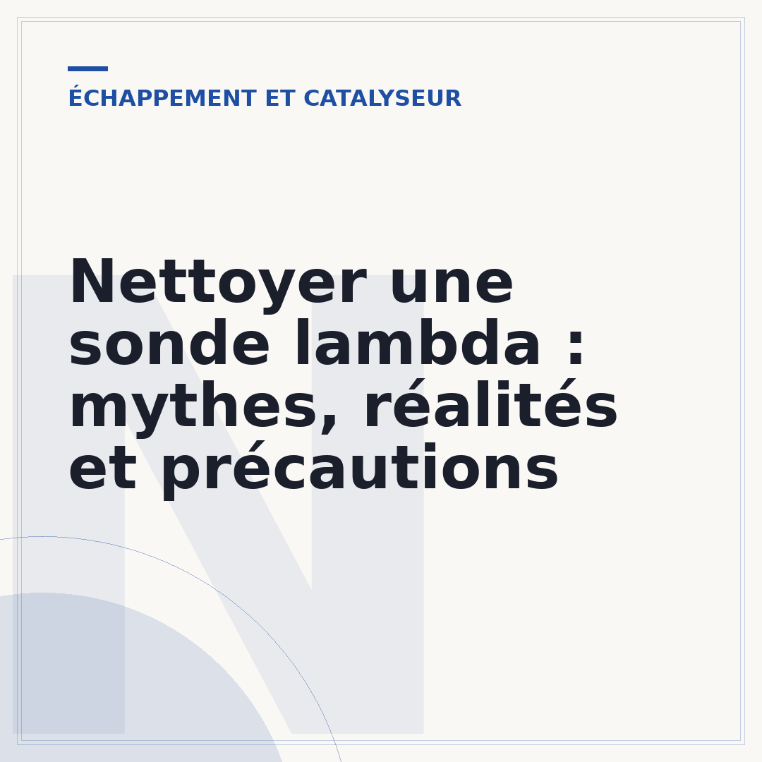 Nettoyer une sonde lambda : mythes, réalités et précautions