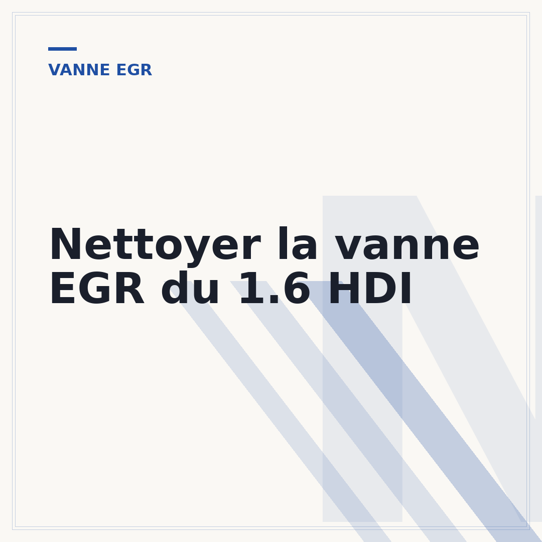 Nettoyer la vanne EGR du 1.6 HDI