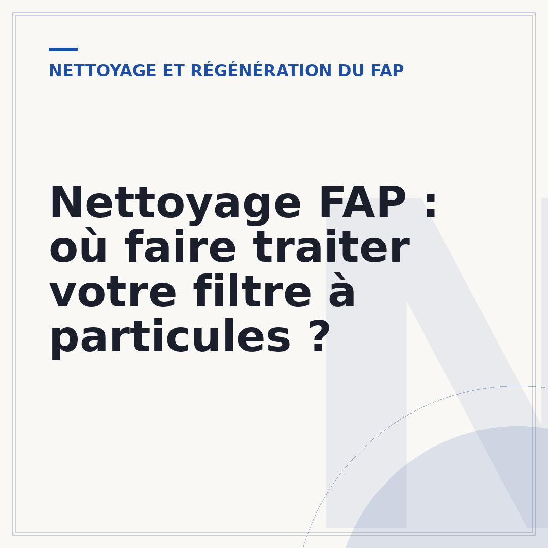 Nettoyage FAP : où faire traiter votre filtre à particules ?