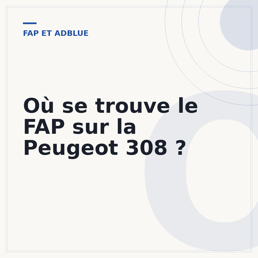 Où se trouve le FAP sur la Peugeot 308 ?