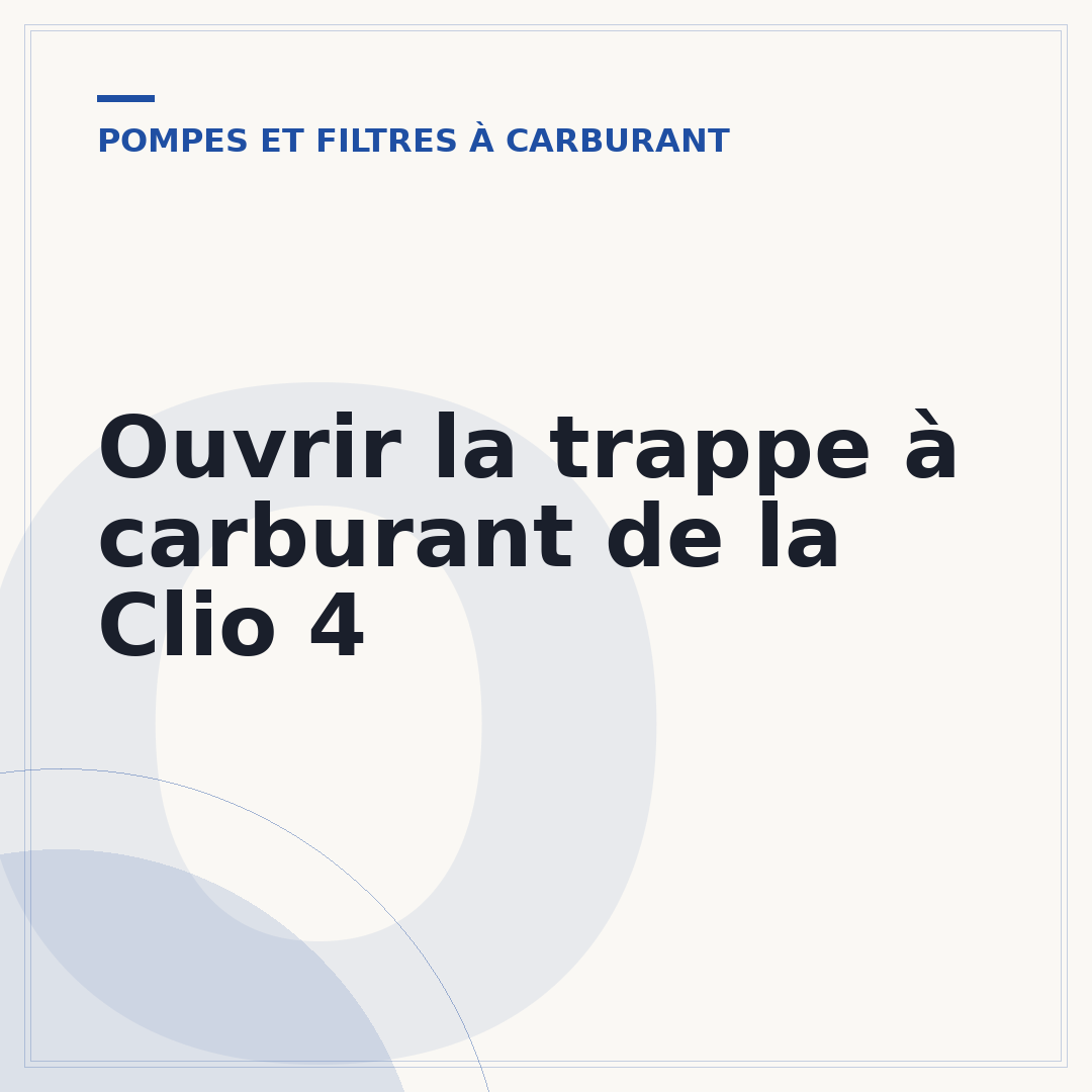 Ouvrir la trappe à carburant de la Clio 4