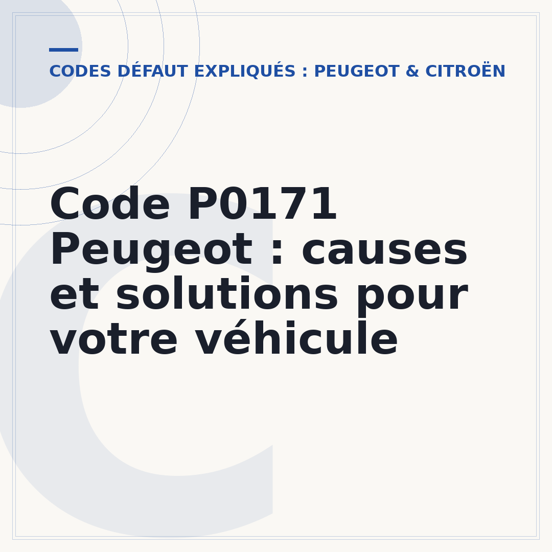 Code P0171 Peugeot : causes et solutions pour votre véhicule