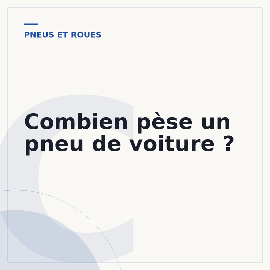 Combien pèse un pneu de voiture ?