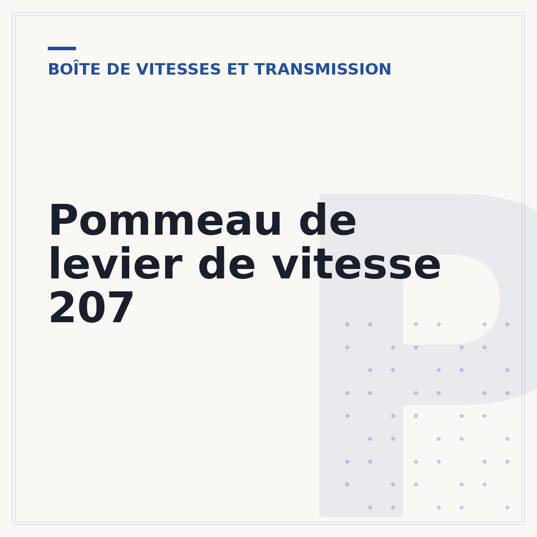 Pommeau de levier de vitesse 207