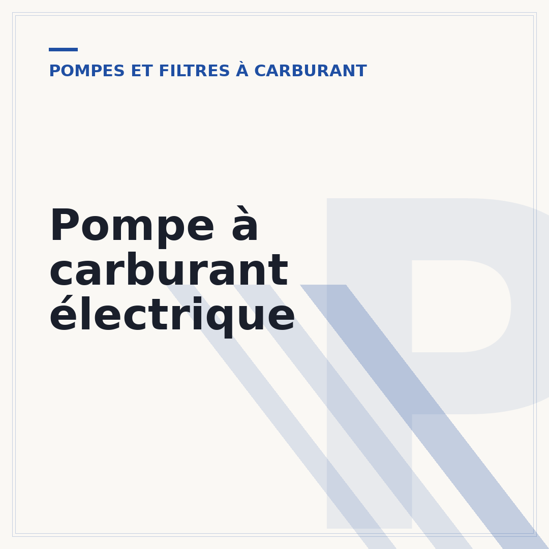 Pompe à carburant électrique