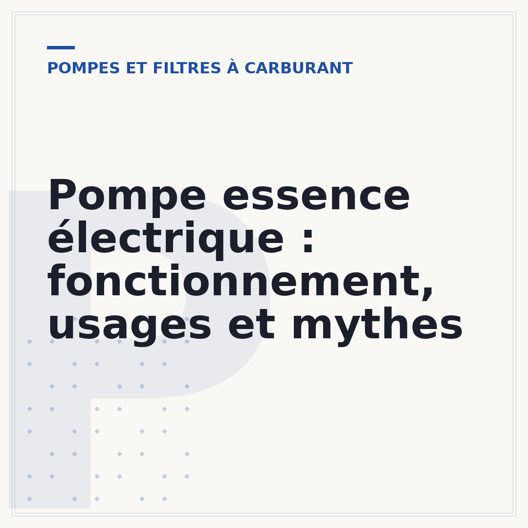 Pompe essence électrique : fonctionnement, usages et mythes